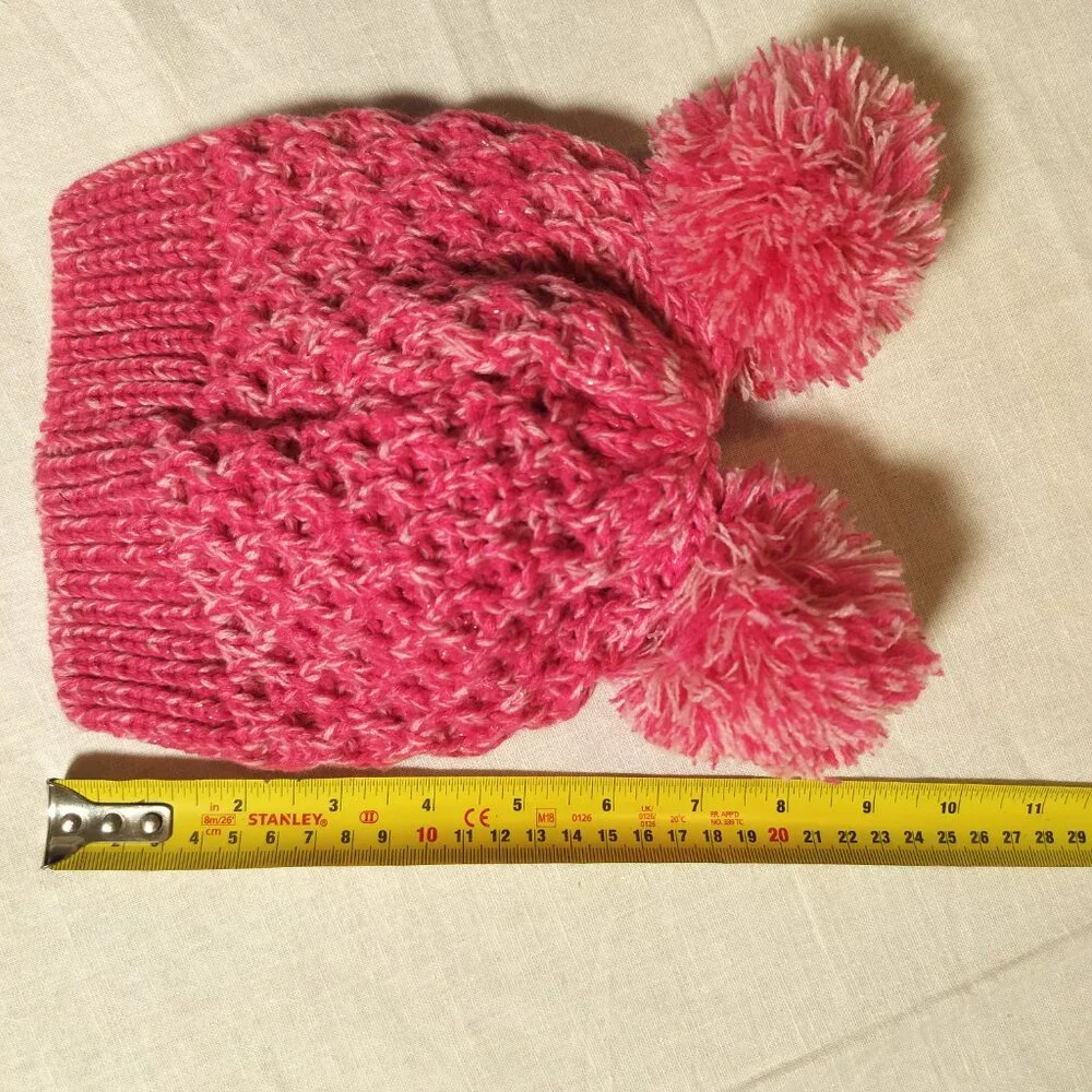 Toby Enterprises Pink Glitter Knit Hat & Mittens Set - Toddler Size 2-4 Years
